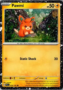 Pawmi Cosmo Foil 074/193 Promo Miscellaneous Cards & Products LP Pokemon Card - Image 1