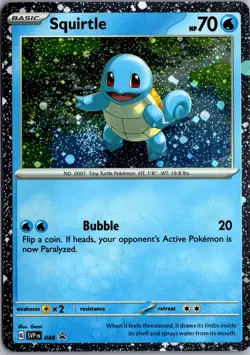 Squirtle Cosmos Holo 048 Promo SV: Scarlet & Violet Promo Cards LP Pokemon Card - Image 1