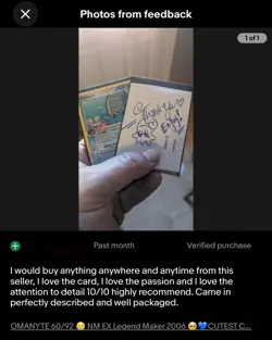 OMANYTE 60/92 😢 NM-NM+ EX Legend Maker 2006 🥺 💙 CUTEST CARD Vintage NonHolo - Image 4