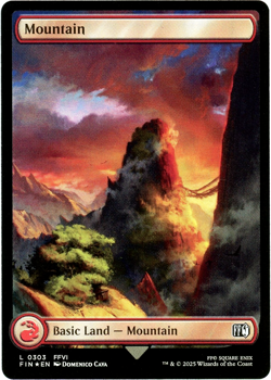 Mountain 0303 (Foil) Full Art - Final Fantasy MTG - NM/M - Image 1