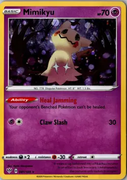 Mimikyu Cosmos Holo 081/189 Promo Miscellaneous Cards & Products LP Pokemon Card - Image 1