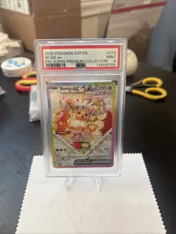 PSA 9 - 2025 POKEMON SVP EN-SV BLACK STAR PROMO 174 EEVEE EX PRISMATIC EVOLUTION - Image 1