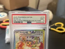 PSA 9 - 2025 POKEMON SVP EN-SV BLACK STAR PROMO 174 EEVEE EX PRISMATIC EVOLUTION - Image 3