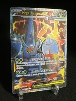 Mega Heracross EX 108/094 Me02: Phantasmal Flames Full Art Pokemon TCG - Image 3