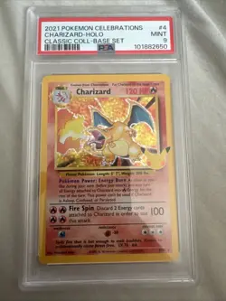 2021 Pokemon Celebrations Charizard #4 HOLO Classic Collection - PSA 9 - Image 1