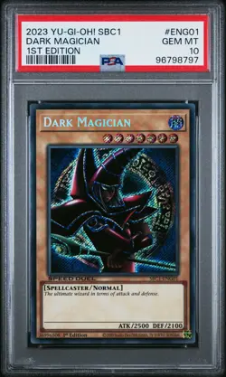 2023 YU-GI-OH! SBC1-SPEED DUEL STREETS OF BATTLE CITY DARK MAGICIAN PSA 10 - Image 1