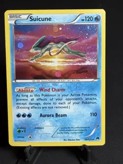 Pokemon TCG Suicune Whole Card 30/122 Breakpoint Cosmo Holo Rare Promo - Image 1