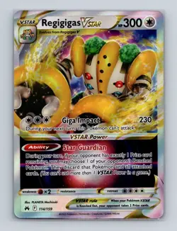 Regigigas VSTAR 114 2023 Pokemon Crown Zenith Ultra Rare Card NM+ - Image 1