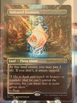 MTG Hallowed Fountain (Borderless)-Lorwyn Eclipsed NM-M - Image 1