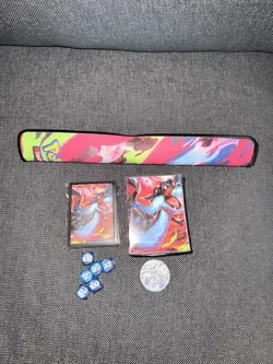 Pokemon Charizard UPC Accessories Set Playmat, Coin Sleeves, Dice Box - Image 1
