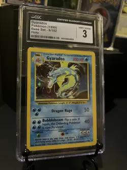 1999 POKEMON BASE SET UNLIMITED #6 GYARADOS HOLO CGC 3 - Image 1