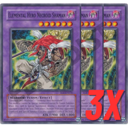 Yugioh Elemental Hero Necroid Shaman (EOJ-EN036) (NEAR MINT) (3X) - Image 1