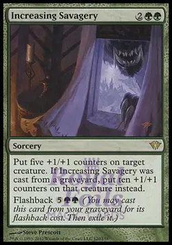Increasing Savagery 1x FOIL DKA MTG Dark Ascension Rare NM green sorcery - Image 1