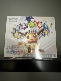 Pokemon TCG Scarlet Violet Prismatic Evolutions ETB New (Slight Front Tear) - Image 1