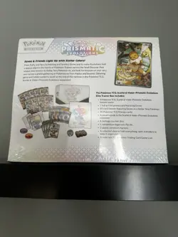 Pokemon TCG Scarlet Violet Prismatic Evolutions ETB New (Slight Front Tear) - Image 2