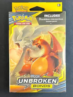 Unbroken Bonds 3 Pack Blister Box - SM Pokemon TCG Near Mint NM - Factory Sealed - Image 1