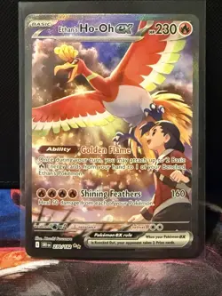 Pokemon TCG Ethan's Ho-Oh EX #230/182 Destined Rivals Special Illustration Rare - Image 1