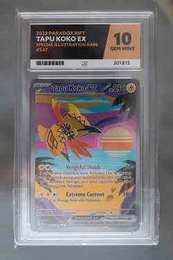 ACE 10 TAPU KOKO EX SPECIAL ILLUSTRATION RARE 247/182 2023 PARADOX RIFT POKEMON - Image 1