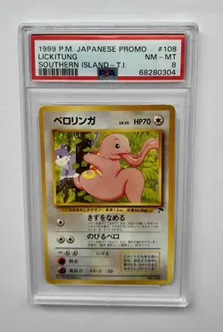 1996 Pokemon Japanese Promo Lickitung Southern Islands PSA 8 NM-MT - Image 1