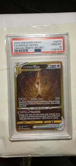 Pokemon Arceus VSTAR GG70 Crown Zenith Secret Rare Holo Full Art PSA 10 - Image 1