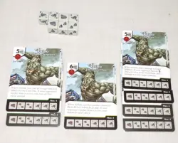 Dice Masters Rhino Set 7 Cards 7 Dice: Uncommon Thug Big Brute Persistent Vengea - Image 1