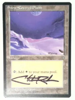1x V1097: Snow-Covered Plains: LP: Ice Age: Signed/Autographed: Christopher Rus - Image 1