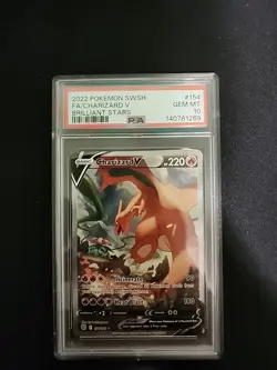 Charizard V - 154/172 PSA 10 Brilliant Stars Alternate Art Pokemon - GEM MT - Image 1