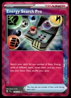 Pokemon TCG SV08: Surging Sparks #176/191 Energy Search Pro - Image 1