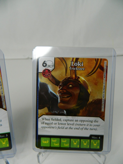 Marvel Dice Masters Avengers VS X-Men AVX * LOKI 3 Cards CUR + 4 dice 2014 - Image 3