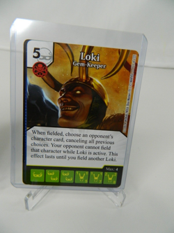 Marvel Dice Masters Avengers VS X-Men AVX * LOKI 3 Cards CUR + 4 dice 2014 - Image 4