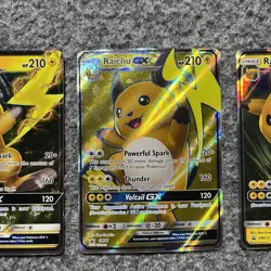 Pokemon Raichu GX Lot Full Art Holo Card TCG Sun Moon SM Promo NM - Image 3