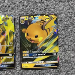 Pokemon Raichu GX Lot Full Art Holo Card TCG Sun Moon SM Promo NM - Image 4