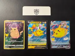 Pokemon TCG - Flying Pikachu - Celebrations - 3-Card Lot - NM - Image 1