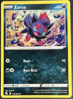 Zorua 170/264 Pokemon English Sword & Shield Fusion Strike 2021 - Image 1
