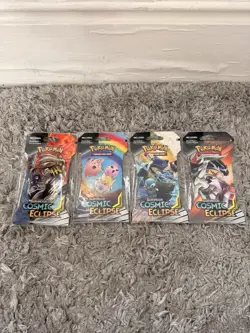 Pokemon TCG - Cosmic Eclipse Sleeved Booster Packs - 4 - Full Art Work Set - Image 1