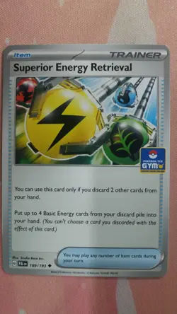 Pokemon TCG 1x Superior Energy Retrieval Gym Stamp Asia Exclusive PALEN 189/193 - Image 1