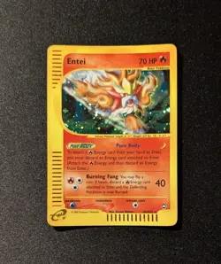 Pokemon AQUAPOLIS - #H8/H32 Entei - Holo - ENG - Moderately Played - Image 3