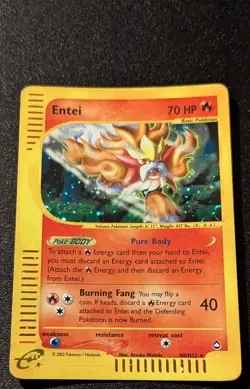Pokemon AQUAPOLIS - #H8/H32 Entei - Holo - ENG - Moderately Played - Image 4