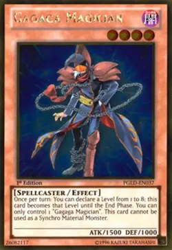 Gagaga Magician - PGLD-EN037 - Gold Rare - 1st Edition Near Mint Yugioh Card - Image 1