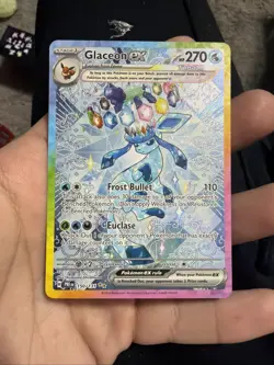 Prismatic Evolutions Glaceon ex SIR NM 150/131 Pokemon Card - Image 1