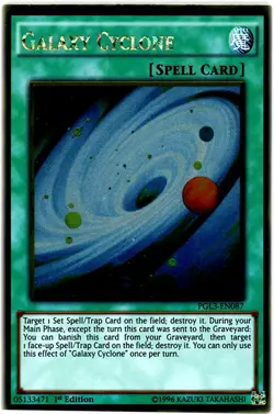 Galaxy Cyclone - PGL3-EN087 - Gold Rare - 1st Edition Near Mint Yugioh! Card - Image 1
