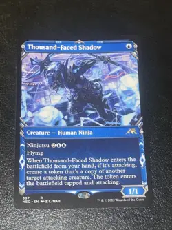 MTG Kamigawa Neon Dynasty Thousand-Faced Shadow x 1 Showcase Rare - Image 1