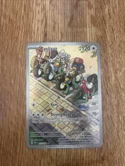 Pokemon TCG Cyclizar Paradox Rift 215/182 Holo Illustration Rare Card - Image 1