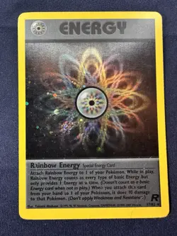 Pokemon Team Rocket "Rainbow Energy" 17/82 / Holo Rare / MP SWIRL 🌀 Free Ship - Image 1