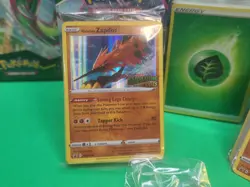 Pokemon EVOLVING SKIES Prerelease Mint Galarian Zapdos With Art Displays X2 - Image 5
