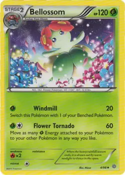 4x Lightly Played Bellossom - 4/98 - Uncommon Pokemon Ancient Origins - Image 1