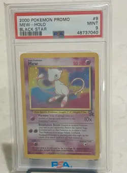 2000 POKEMON PROMO MEW - HOLO BLACK STAR PSA 9 Mint - Image 1