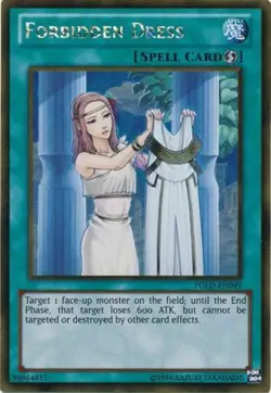 Forbidden Dress - PGLD-EN049 - Gold Rare - Unlimited Edition Near Mint Yugioh Ca - Image 1