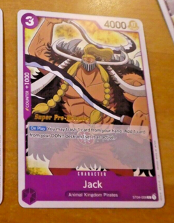 ONE PIECE ENGLISH CARD GAME CARTE SUPER PRE-RELEASE JACK ST04-008 EN MINT - Image 1