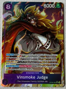 Vinsmoke Judge (Alternate Art, Secret Rare) OP06-062, One Piece TCG NM - ENGLISH - Image 1